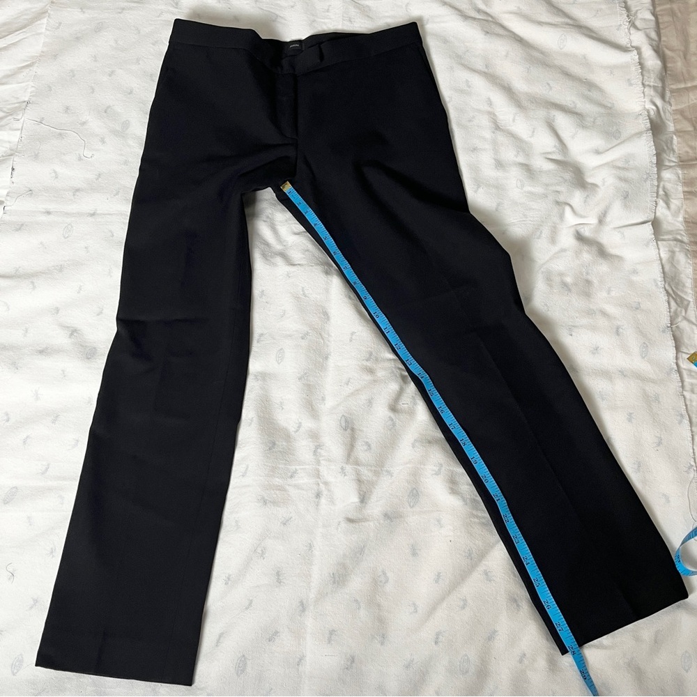 Joseph 'Finley' Gabardine Straight Leg Pants Italian Bi‑Stretch Twill Black US 8 - Picture 11 of 16